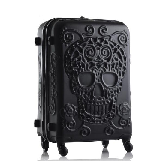 Valise Skull Tête de Mort Mexicaine (Noir) rigide