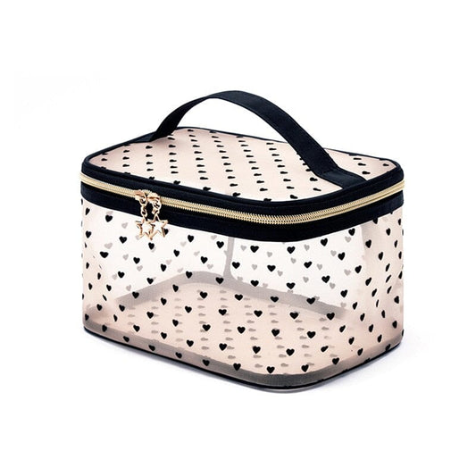 Vanity Transparent Voyage Maquillage - Cœurs